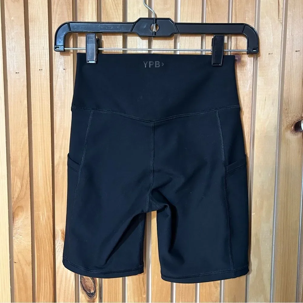 Abercrombie & Fitch YPB Black Pocket Biker Shorts Size XS Running Active Yoga